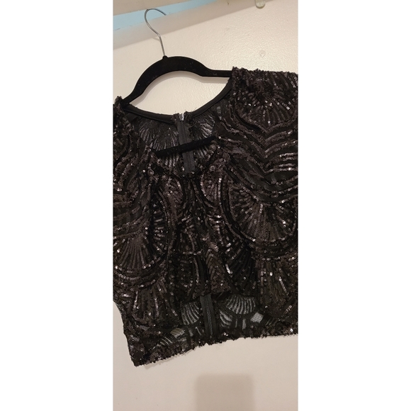 Custom made Embellished Sheer two piece - Picture 3 of 5